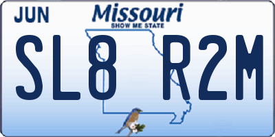 MO license plate SL8R2M