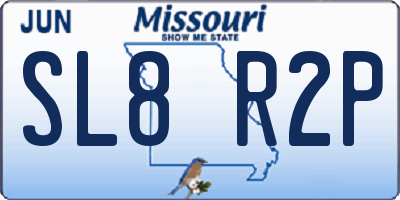 MO license plate SL8R2P