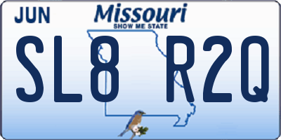 MO license plate SL8R2Q
