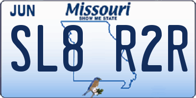 MO license plate SL8R2R
