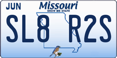 MO license plate SL8R2S
