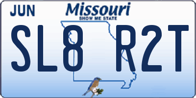 MO license plate SL8R2T