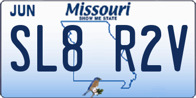 MO license plate SL8R2V