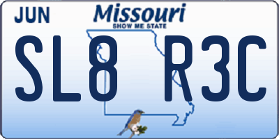 MO license plate SL8R3C