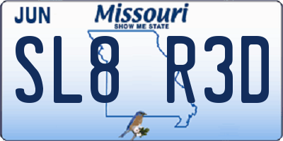 MO license plate SL8R3D