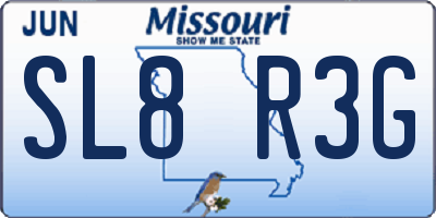 MO license plate SL8R3G