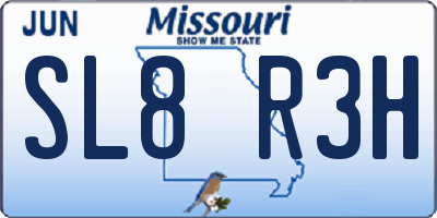 MO license plate SL8R3H