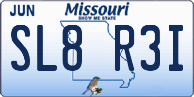 MO license plate SL8R3I