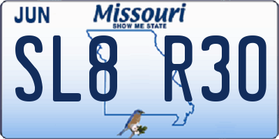 MO license plate SL8R3O