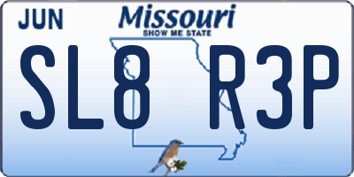 MO license plate SL8R3P