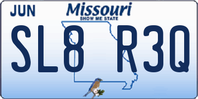MO license plate SL8R3Q