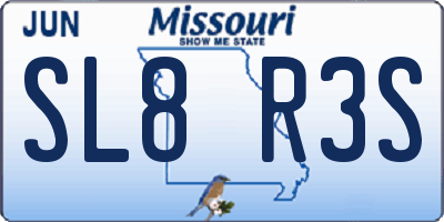 MO license plate SL8R3S