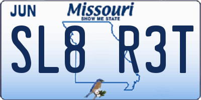 MO license plate SL8R3T