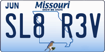 MO license plate SL8R3V