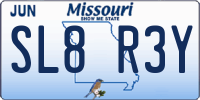 MO license plate SL8R3Y
