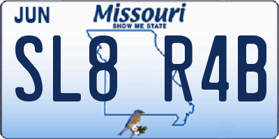 MO license plate SL8R4B