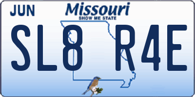 MO license plate SL8R4E