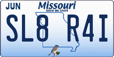 MO license plate SL8R4I
