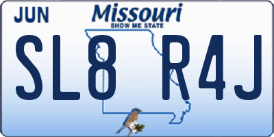 MO license plate SL8R4J