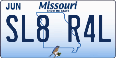 MO license plate SL8R4L