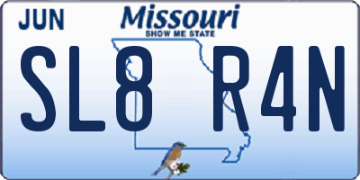 MO license plate SL8R4N