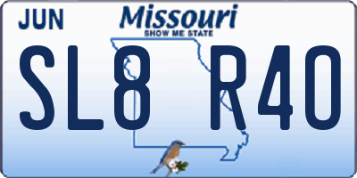 MO license plate SL8R4O