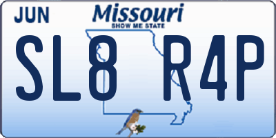 MO license plate SL8R4P