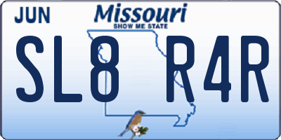 MO license plate SL8R4R