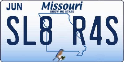 MO license plate SL8R4S
