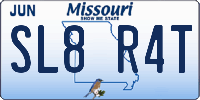 MO license plate SL8R4T
