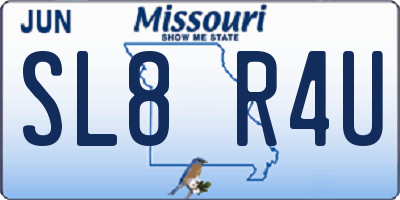 MO license plate SL8R4U