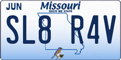 MO license plate SL8R4V