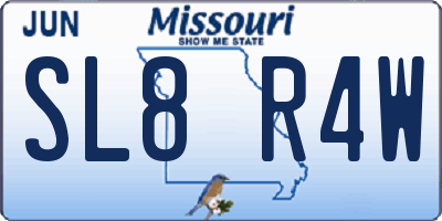 MO license plate SL8R4W