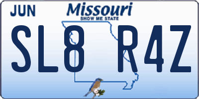 MO license plate SL8R4Z