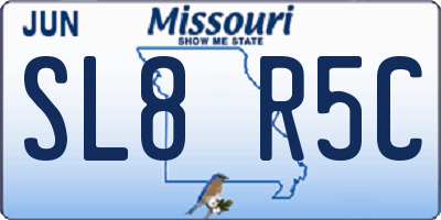MO license plate SL8R5C