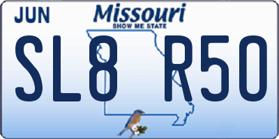 MO license plate SL8R5O
