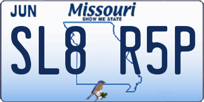 MO license plate SL8R5P