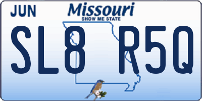 MO license plate SL8R5Q
