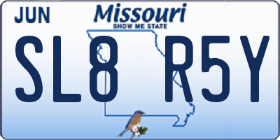 MO license plate SL8R5Y