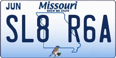 MO license plate SL8R6A