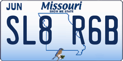 MO license plate SL8R6B