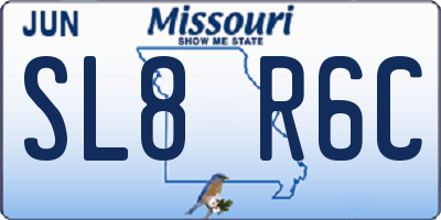 MO license plate SL8R6C