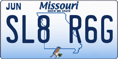 MO license plate SL8R6G