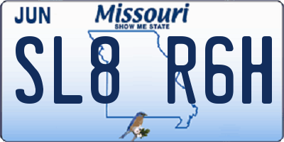 MO license plate SL8R6H