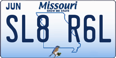 MO license plate SL8R6L