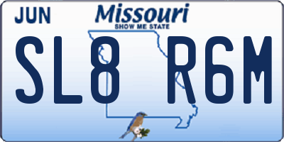 MO license plate SL8R6M