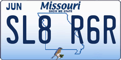 MO license plate SL8R6R