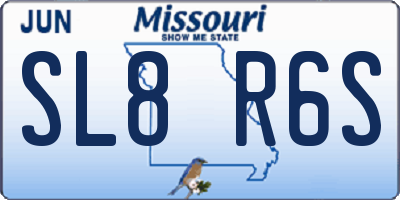 MO license plate SL8R6S