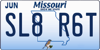 MO license plate SL8R6T
