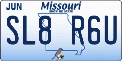 MO license plate SL8R6U